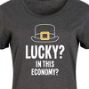 Women's - Instant Message - Lucky In This Economy Graphic T-shirt Dress - 2 of 4