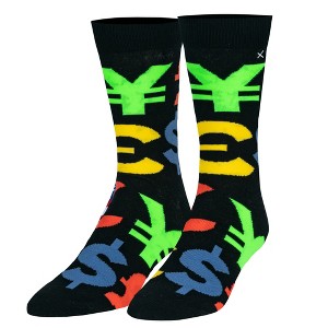 ODD SOX, Money, Bills Currency, Novelty Crew Socks, Funny Cool Silly - 1 of 4
