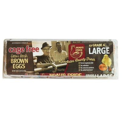 Noah's Pride Cage Free Large Brown Eggs - 12ct