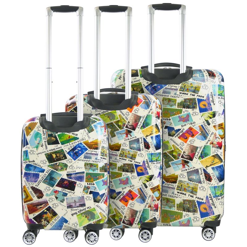 DISNEY Ful  Disney 100 Years Stamps ABS 3pc Hard-sided Spinner Luggage Set, 3 of 6
