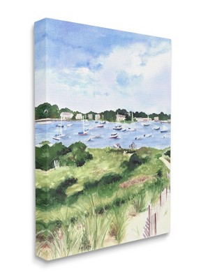 Stupell Industries Coastal Seaside Boats with Rested Sails