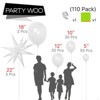 PartyWoo Balloon Arch Kit Clear Starburst Spike 22 Inch 18 12 10 5 Inch 110 pcs - 2 of 4