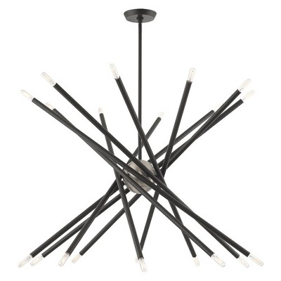 Scandinavian Gray Organic Asymmetrical 20-Light Chandelier