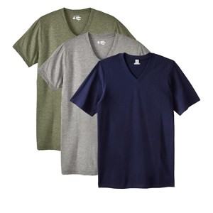KingSize Men's Big & Tall Cotton V-Neck Undershirt 3-Pack - 1 of 4