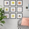 Set of 9 Gallery Frame Set 10" x 10" Matted to 5" x 5" Black - Room Essentials™ - image 2 of 4