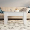 vidaXL Modern Rectangular Coffee Table - Versatile Design for Contemporary Homes, Easy to Assemble - White Engineered Wood - 2 of 4