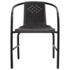 vidaXL Patio Chairs 2 pcs Plastic Rattan and Steel 242.5 lb - 3 of 4