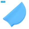 Unique Bargains Silicone Waterproof Non-Slip High-Stretch Swim Caps 2 Pcs - 3 of 4