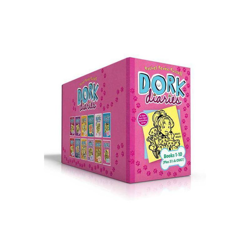 Dork Diaries Books 1-10 (Plus 3 1/2 & Omg!) (Boxed Set) - by  Rachel Renée Russell (Hardcover), 1 of 2
