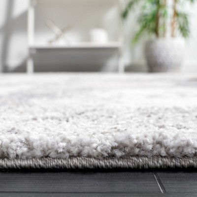 Bentley Beige and Grey Abstract Synthetic Area Rug