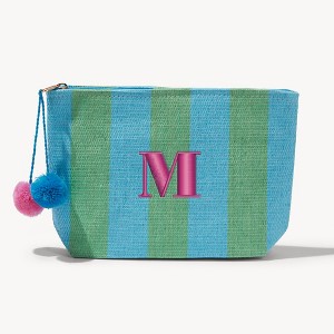 Personalization Mall Tropical Tides Embroidered Paper Straw Zip Pouch - 1 of 1