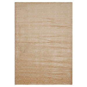 Champagne Geometric Knotted Area Rug - (8