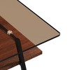 GlasFlength Rectangular Modern Coffee Tables, Center Table with Sleek Minimalist Design for Living Room Decor, Brown,38.58”*22.84”*16.73" - 2 of 4