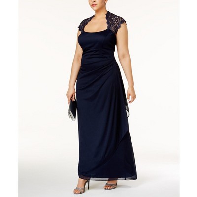 XSCAPE Womens Ruched Gown Dress