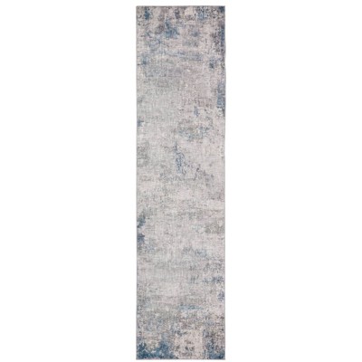 Marcel Distressed Abstract Area Rug Gray/Blue - Captiv8e Designs