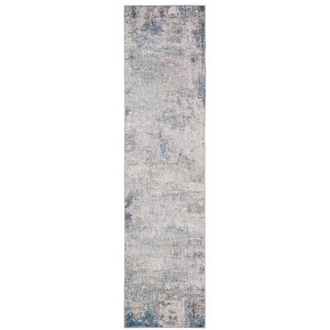 Marcel Distressed Abstract Area Rug Gray/Blue - Captiv8e Designs - 1 of 4