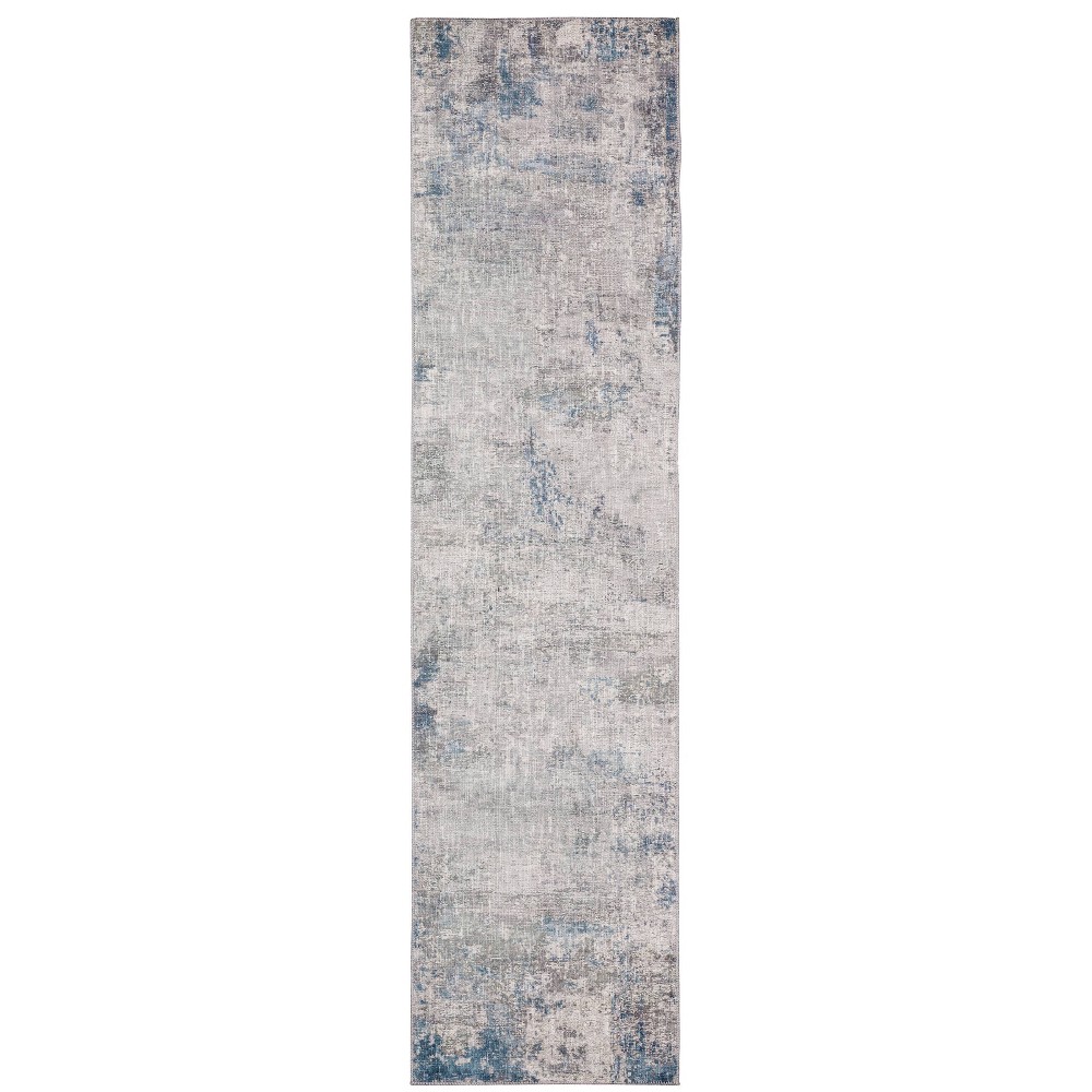  Runner Marcel Distressed Abstract Area Rug Gray/Blue
