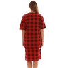 Just Love Womens Nightgown - Short Sleeve Henley Oversized Sleepwear Gown - 3 of 3