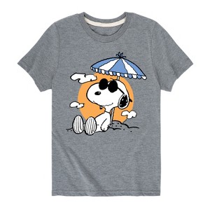 Boys' - Peanuts - Snoopy Beach Day Short Sleeve Graphic T-Shirt - 1 of 4