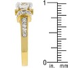 Slickblue Women's Silver / Gold Regal Ring with Clear Cubic Zirconia, Rhodium Finish, Bezel Setting, Size 5-10 - 4 of 4
