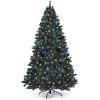 Costway 7.5Ft Pre-Lit Christmas Tree Hinged 550 Multicolor Lights - 2 of 4