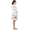 Memoi Women's Plaid Plush Hooded Robe with Pom-Pom Drawstrings - 2 of 4