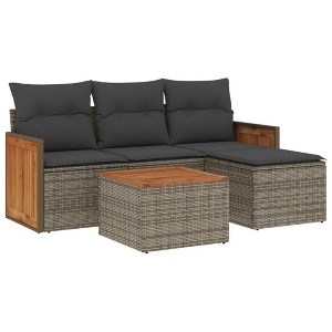 vidaXL Garden Sofa Set Grey - 1 of 4