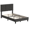 Twin Size Bed Frame with Adjustable Headboard, Linen Upholstered Twin Platform Bed Frame - 3 of 4
