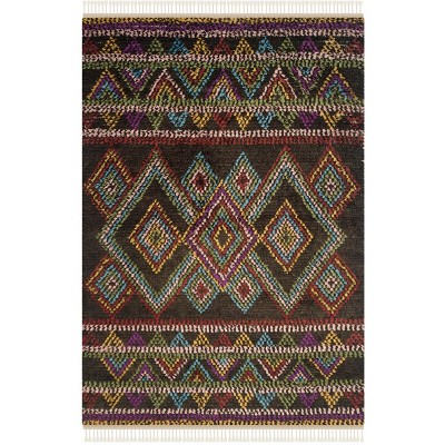 Kenya Hand-Knotted Multicolor Wool Geometric Rug, 9' x 12'