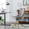 PAGED Transparent Folding Office Chair, Modern PC Plastic Vanity Chair with Sturdy Frame, Dining Chair for Living Room - 2 of 4