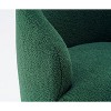 Green Teddy Fabric Swivel Armchair Bucket Chair with Black Powder Coating - 2 of 4