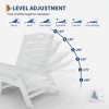 HDPE 5-Position Patio Lounge Chair for Outside, HDPE Chaise Lounge Outdoor with Cup Holder, Resin Pool Lounger Chair - 3 of 4