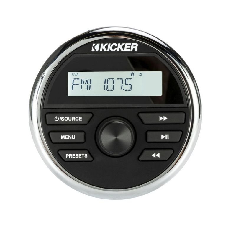 Kicker 46KMC2 Weather-Resistant Gauge-Style Media Center With Bluetooth, 2 of 8