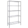 FONTOI Storage Racks, 5-Tier Shelving Unit with Adjustable Leveling Feet, Wire Stackable Storage Racks for Home Kitchen, Sliver, 35.9"*71.7"*13.78" - 3 of 4