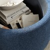 CAVINAS Round Plastic Storage Ottoman Bench Can Work as End Table,Upholstered Storage Ottoman,Storage Benches for Living Room,Bedroom - 4 of 4