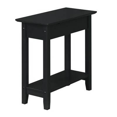 American Heritage Flip Top End Table With Charging Station And Shelf ...