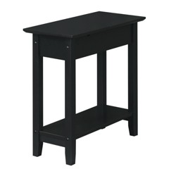 Convenience Concepts American Heritage 3 Tier End Table with Drawer Black for sale online 