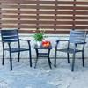 DSVIMOY Terrace Dining Chairs, 2pcs All-Weather Outdoor Dining Chairs, for Gardens, Terraces, and Swimming Pool, Black, 22.25"*25"*34.47" - 2 of 4