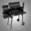 Winado 36.6 in. Barrel Charcoal Grill With Offset Smoker - 4 of 4