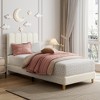 Twin Upholstered Platform Bed Frame with Wave Headboard, Wood Slats, No Box Spring Needed, for Kids or Teens - 2 of 4