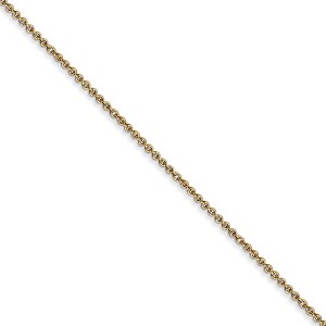 Black Bow Jewelry 1mm, 14k Yellow Gold Solid Cable Chain Necklace - 1 of 4