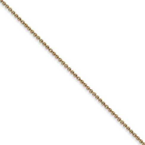 Black Bow Jewelry 1mm, 14k Yellow Gold Solid Cable Chain Necklace - image 1 of 4