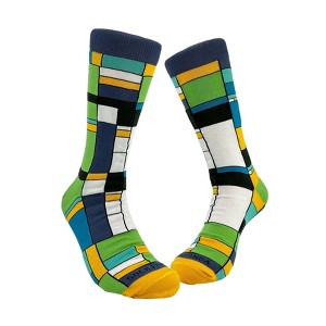 Mondrian Style Block Art Socks (Men's Sizes Adult Large) from the Sock Panda - 1 of 4