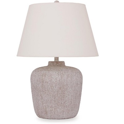 Signature Design by Ashley Danry Metal Table Lamp - Distressed Cream