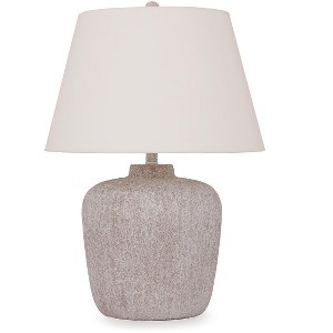 Signature Design by Ashley Danry Metal Table Lamp - Distressed Cream - 1 of 4