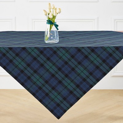 Solino Home Linen Plaid Table Throw | Blackwatch Plaid