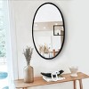 GlasFlength Decorative Wall Mirrors Oval Accent Mirror Wall Mirror Polished Mirror Decorative Mirror for Living Room, Black, 20.98"*0.79"*30.98" - 3 of 4