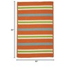 Colonial Mills Painter Stripe Braided Rug, Tangerine 5'x7', Rectangle Shape - 2 of 2