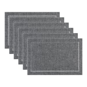 REGALWOVEN Polyester Wipe Clean Washable Indoor Outdoor Placemats 6 Pcs - 1 of 4