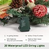 COZONY 6-Foot Pre-Lit Christmas Garland with LED Lights, Waterproof Battery Operated Garland with Glitter Bows for Indoor Outdoor Decor - 4 of 4